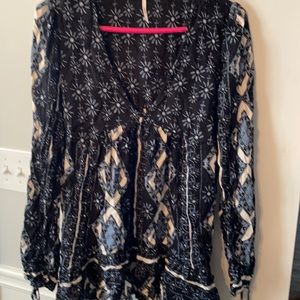 Free People Blue blouse